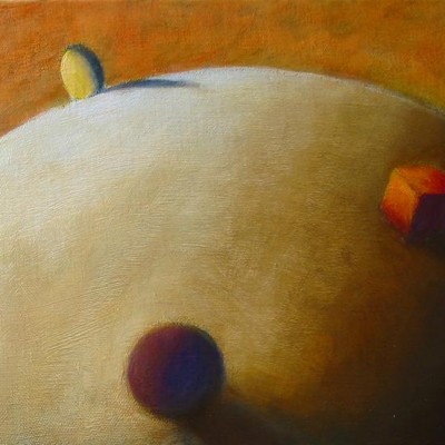 Wolfgang Leidhold, Small Planet / Kleiner Planet, Egg-tempera & oil on canvas - 15,7 x 19,7 inches - 2003 Tempera & Öl auf Leinwand - 40 x 50 cm - 2003