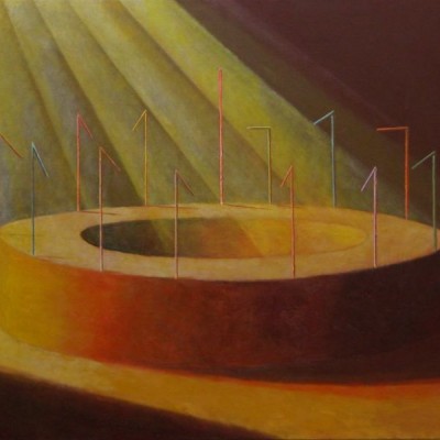 Wolfgang Leidhold, The Last Supper / Abendmahl, Egg-tempera & oil on canvas, 55,1 x 43,3 inches, 2007 Tempera, Öl auf Leinwand, 140 x 100 cm, 2007