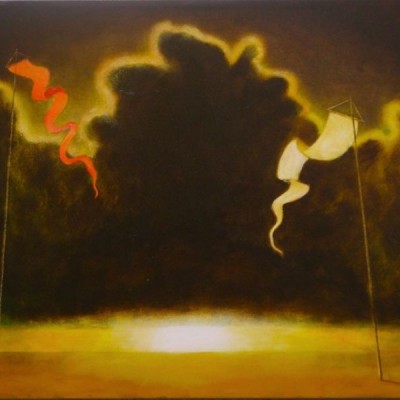 Wolfgang Leidhold, Ying & Yang: Darkness & Light / Ying & Yang: Das Dunkel und das Licht, Egg-tempera & oil on canvas, 31,5 x 39,4 inches, 2007 Tempera, Öl auf Leinwand, 80 x 100 cm, 2007