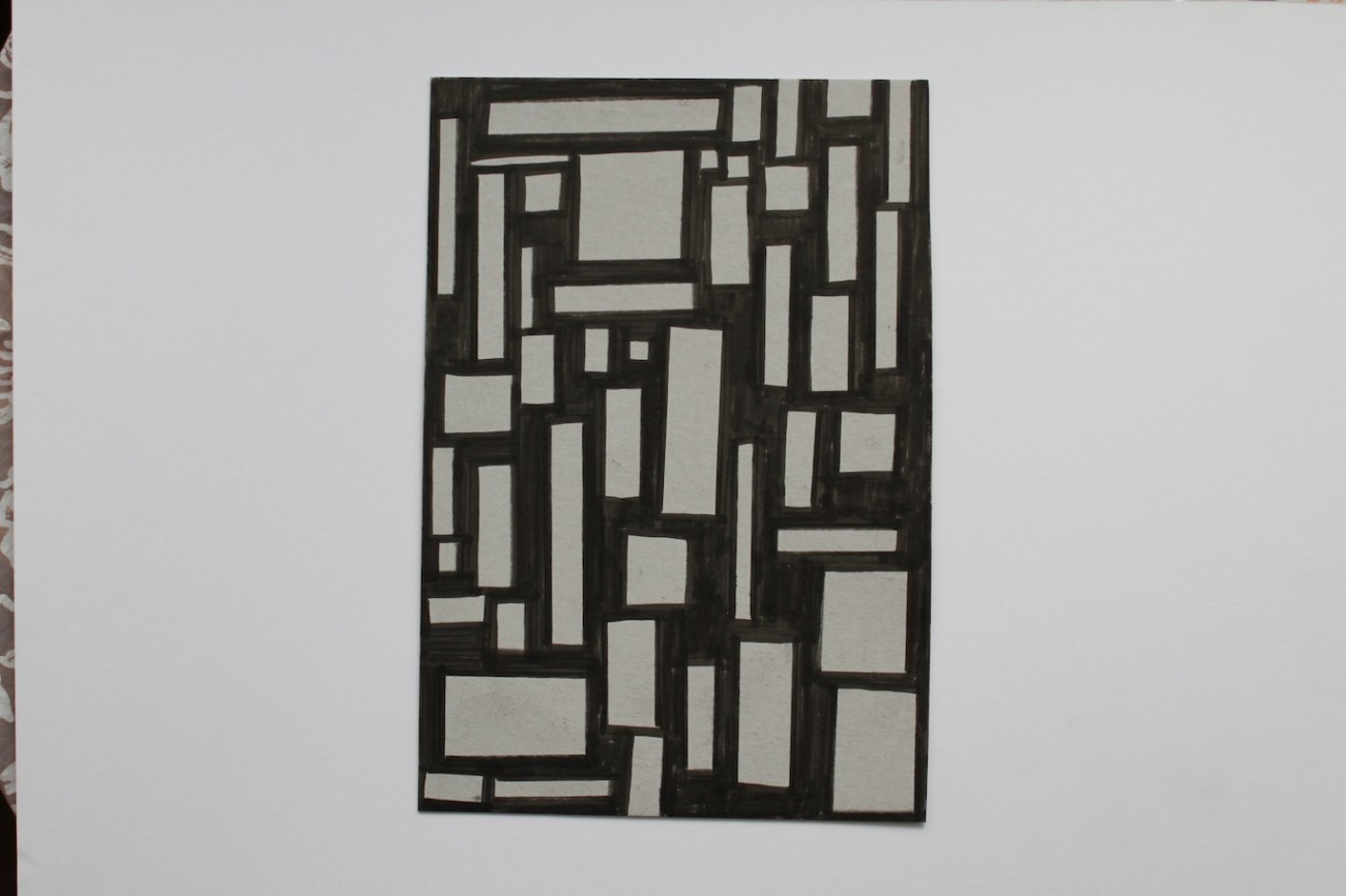 Wolfgang Leidhold, Sketch No 34, Ink on paper - 6,5 x 9,25 inches - 2013 Tinte auf Papier - 17 x 23 cm - 2013