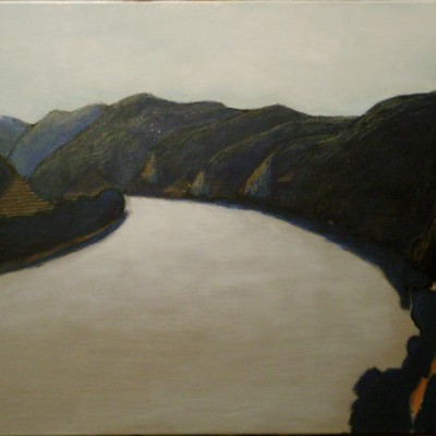 Duernstein: View of the Danube - 60 x 80 -acrylics and oil
